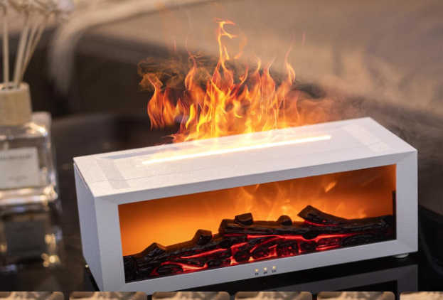 Luluflare™ — Bûche diffuseuse d’ambiance effet flamme & brume