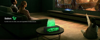 Luluflare™ — Bûche diffuseuse d’ambiance effet flamme & brume