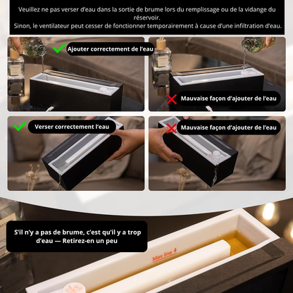 Luluflare® — Bûche diffuseuse d’ambiance effet flamme & brume