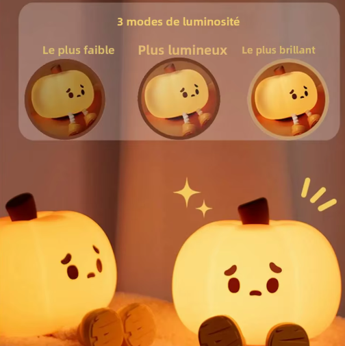 Luluboo™ — la petite veilleuse citrouille pour apaiser vos soirées