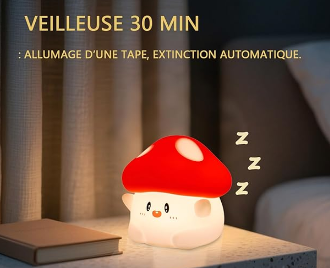 Lulumori® — la veilleuse champignon en silicone