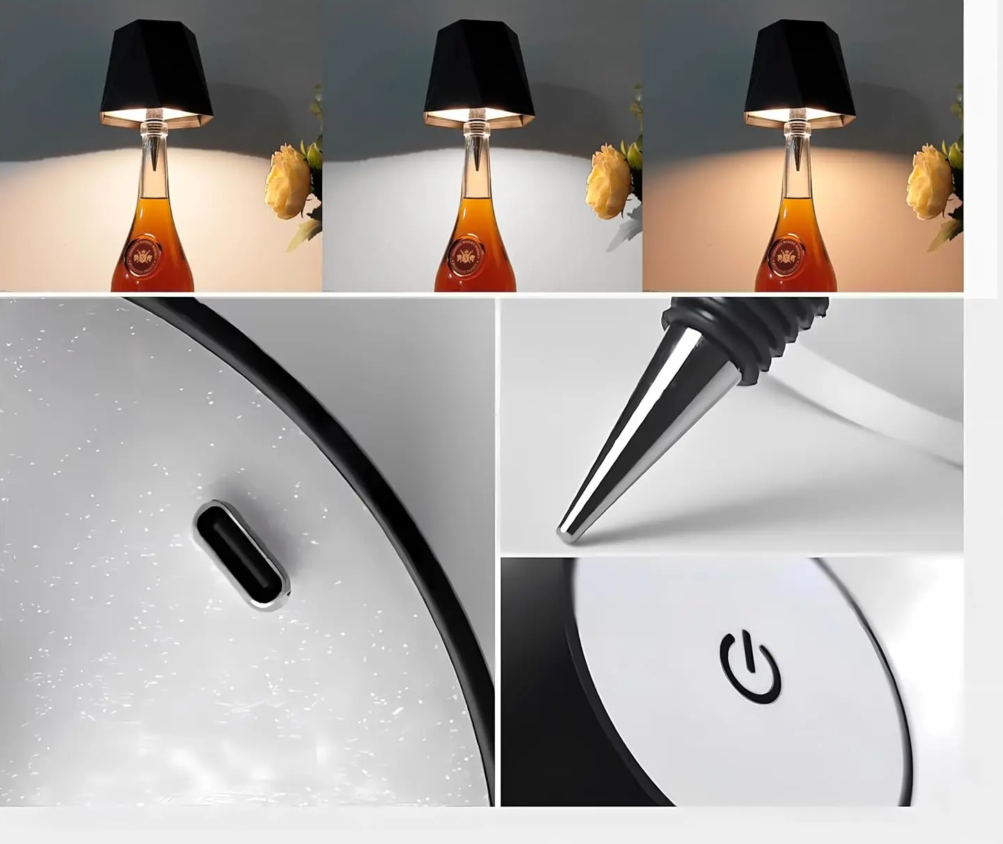 Lululight® — la lampe décorative abat-jour pour bouteille & vase