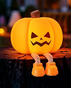 Luluboo® Nightmare — la veilleuse citrouille en silicone (version renfrognée)