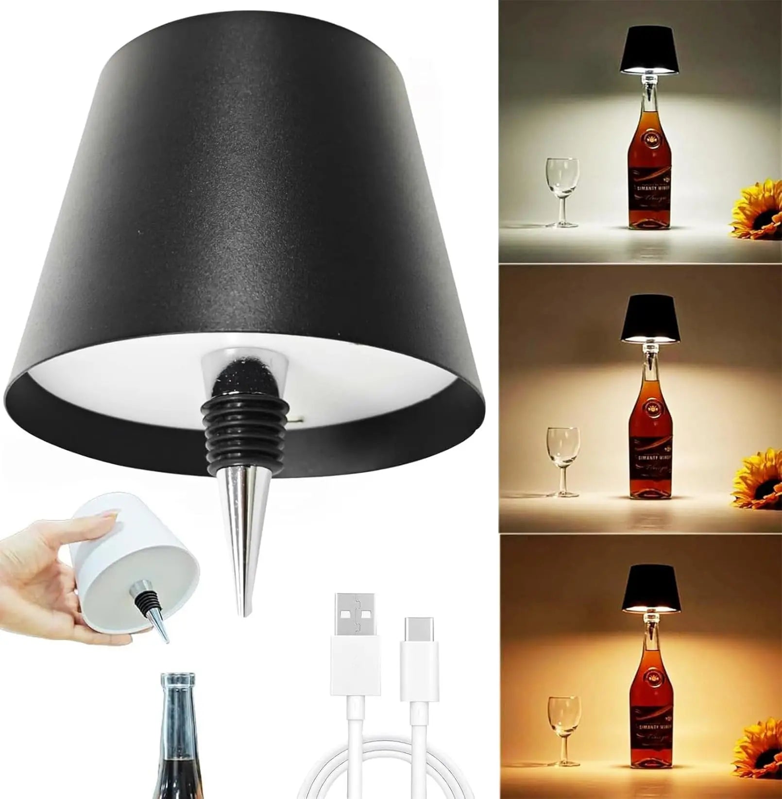 Lululight® — la lampe décorative abat-jour pour bouteille & vase